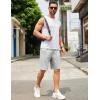 imageCOOFANDY Men Casual Shorts Elastic Waist Drawstring Shorts Stretch Summer Beach Shorts with PocketsLight Grey