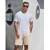 imageCOOFANDY Men Casual Shorts Elastic Waist Drawstring Shorts Stretch Summer Beach Shorts with PocketsLight Khaki
