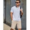 imageCOOFANDY Men Casual Shorts Elastic Waist Drawstring Shorts Stretch Summer Beach Shorts with PocketsLight Khaki