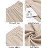 imageCOOFANDY Men Casual Shorts Elastic Waist Drawstring Shorts Stretch Summer Beach Shorts with PocketsLight Khaki