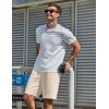 imageCOOFANDY Men Casual Shorts Elastic Waist Drawstring Shorts Stretch Summer Beach Shorts with PocketsLight Khaki