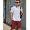 imageCOOFANDY Men Casual Shorts Elastic Waist Drawstring Shorts Stretch Summer Beach Shorts with PocketsWine Red  Dark Grey