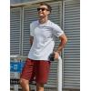 imageCOOFANDY Men Casual Shorts Elastic Waist Drawstring Shorts Stretch Summer Beach Shorts with PocketsWine Red  Dark Grey
