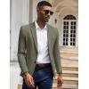 imageCOOFANDY Mens Casual Knit Blazer Slim Fit Sport Coat Stretch Two Button Suit JacketArmy Green