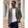 imageCOOFANDY Mens Casual Knit Blazer Slim Fit Sport Coat Stretch Two Button Suit JacketArmy Green