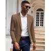 imageCOOFANDY Mens Casual Knit Blazer Slim Fit Sport Coat Stretch Two Button Suit JacketBrown