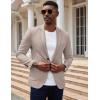 imageCOOFANDY Mens Casual Knit Blazer Slim Fit Sport Coat Stretch Two Button Suit JacketKhaki
