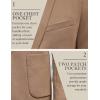 imageCOOFANDY Mens Casual Knit Blazer Slim Fit Sport Coat Stretch Two Button Suit JacketLight Brown
