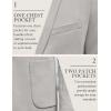 imageCOOFANDY Mens Casual Knit Blazer Slim Fit Sport Coat Stretch Two Button Suit JacketLight Grey