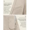 imageCOOFANDY Mens Casual Knit Blazer Slim Fit Sport Coat Stretch Two Button Suit JacketLight Khaki