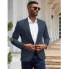 imageCOOFANDY Mens Casual Knit Blazer Slim Fit Sport Coat Stretch Two Button Suit JacketNavy Blue