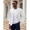 imageCOOFANDY Mens Casual Knit Blazer Slim Fit Sport Coat Stretch Two Button Suit JacketWhite