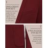 imageCOOFANDY Mens Casual Knit Blazer Slim Fit Sport Coat Stretch Two Button Suit JacketWine Red