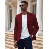 imageCOOFANDY Mens Casual Knit Blazer Slim Fit Sport Coat Stretch Two Button Suit JacketWine Red