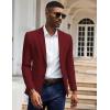 imageCOOFANDY Mens Casual Knit Blazer Slim Fit Sport Coat Stretch Two Button Suit JacketWine Red