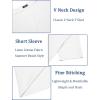 imageCOOFANDY Mens Cotton Linen Henley Shirt Short Sleeve Casual Beach T Shirts V Neck Summer Lightweight YogaWhite