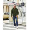 imageCOOFANDY Mens Hooded Sweatshirt Long Sleeve Quilted Sweatshirt Casual Fashion Pullover Hoodies with PocketArmy Green