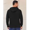imageCOOFANDY Mens Hooded Sweatshirt Long Sleeve Quilted Sweatshirt Casual Fashion Pullover Hoodies with PocketBlack
