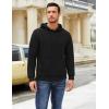 imageCOOFANDY Mens Hooded Sweatshirt Long Sleeve Quilted Sweatshirt Casual Fashion Pullover Hoodies with PocketBlack