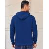 imageCOOFANDY Mens Hooded Sweatshirt Long Sleeve Quilted Sweatshirt Casual Fashion Pullover Hoodies with PocketDark Blue
