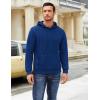 imageCOOFANDY Mens Hooded Sweatshirt Long Sleeve Quilted Sweatshirt Casual Fashion Pullover Hoodies with PocketDark Blue