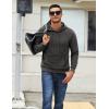 imageCOOFANDY Mens Hooded Sweatshirt Long Sleeve Quilted Sweatshirt Casual Fashion Pullover Hoodies with PocketDark Grey