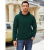 imageCOOFANDY Mens Hooded Sweatshirt Long Sleeve Quilted Sweatshirt Casual Fashion Pullover Hoodies with PocketGreen
