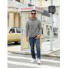 imageCOOFANDY Mens Hooded Sweatshirt Long Sleeve Quilted Sweatshirt Casual Fashion Pullover Hoodies with PocketGrey