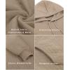 imageCOOFANDY Mens Hooded Sweatshirt Long Sleeve Quilted Sweatshirt Casual Fashion Pullover Hoodies with PocketKhaki