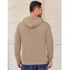 imageCOOFANDY Mens Hooded Sweatshirt Long Sleeve Quilted Sweatshirt Casual Fashion Pullover Hoodies with PocketKhaki