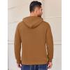 imageCOOFANDY Mens Hooded Sweatshirt Long Sleeve Quilted Sweatshirt Casual Fashion Pullover Hoodies with PocketLight Brown