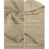 imageCOOFANDY Mens Hooded Sweatshirt Long Sleeve Quilted Sweatshirt Casual Fashion Pullover Hoodies with PocketLight Khaki