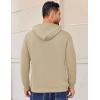imageCOOFANDY Mens Hooded Sweatshirt Long Sleeve Quilted Sweatshirt Casual Fashion Pullover Hoodies with PocketLight Khaki