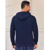 imageCOOFANDY Mens Hooded Sweatshirt Long Sleeve Quilted Sweatshirt Casual Fashion Pullover Hoodies with PocketNavy Blue