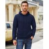 imageCOOFANDY Mens Hooded Sweatshirt Long Sleeve Quilted Sweatshirt Casual Fashion Pullover Hoodies with PocketNavy Blue