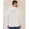 imageCOOFANDY Mens Hooded Sweatshirt Long Sleeve Quilted Sweatshirt Casual Fashion Pullover Hoodies with PocketWhite