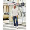 imageCOOFANDY Mens Hooded Sweatshirt Long Sleeve Quilted Sweatshirt Casual Fashion Pullover Hoodies with PocketWhite