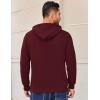 imageCOOFANDY Mens Hooded Sweatshirt Long Sleeve Quilted Sweatshirt Casual Fashion Pullover Hoodies with PocketWine Red