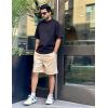 imageCOOFANDY Mens Linen Shorts Elastic Waist Drawstring Shorts Casual Summer Beach ShortsBlack