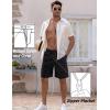 imageCOOFANDY Mens Linen Shorts Elastic Waist Drawstring Shorts Casual Summer Beach ShortsBlack