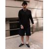 imageCOOFANDY Mens Linen Shorts Elastic Waist Drawstring Shorts Casual Summer Beach ShortsBlack