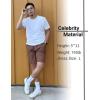 imageCOOFANDY Mens Linen Shorts Elastic Waist Drawstring Shorts Casual Summer Beach ShortsBrown