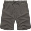 imageCOOFANDY Mens Linen Shorts Elastic Waist Drawstring Shorts Casual Summer Beach ShortsDark Grey