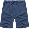 imageCOOFANDY Mens Linen Shorts Elastic Waist Drawstring Shorts Casual Summer Beach ShortsDenim Blue
