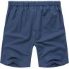 imageCOOFANDY Mens Linen Shorts Elastic Waist Drawstring Shorts Casual Summer Beach ShortsDenim Blue