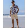 imageCOOFANDY Mens Linen Shorts Elastic Waist Drawstring Shorts Casual Summer Beach ShortsKhaki