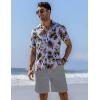 imageCOOFANDY Mens Linen Shorts Elastic Waist Drawstring Shorts Casual Summer Beach ShortsLight Gray