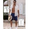 imageCOOFANDY Mens Linen Shorts Elastic Waist Drawstring Shorts Casual Summer Beach ShortsNavy Blue
