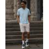 imageCOOFANDY Mens Linen Shorts Elastic Waist Drawstring Shorts Casual Summer Beach ShortsWhite