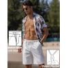 imageCOOFANDY Mens Linen Shorts Elastic Waist Drawstring Shorts Casual Summer Beach ShortsWhite